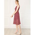 thumbnail image 4 of INSPIRE CHIC Robe Midi Sans Manches Vintage à Imprimé Cerise pour Femmes, 4 of 6