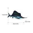thumbnail image 1 of VONKY Simulation Marine et Animal Marin Durable Animal Marin Réaliste Requin Voilier, 1 of 6