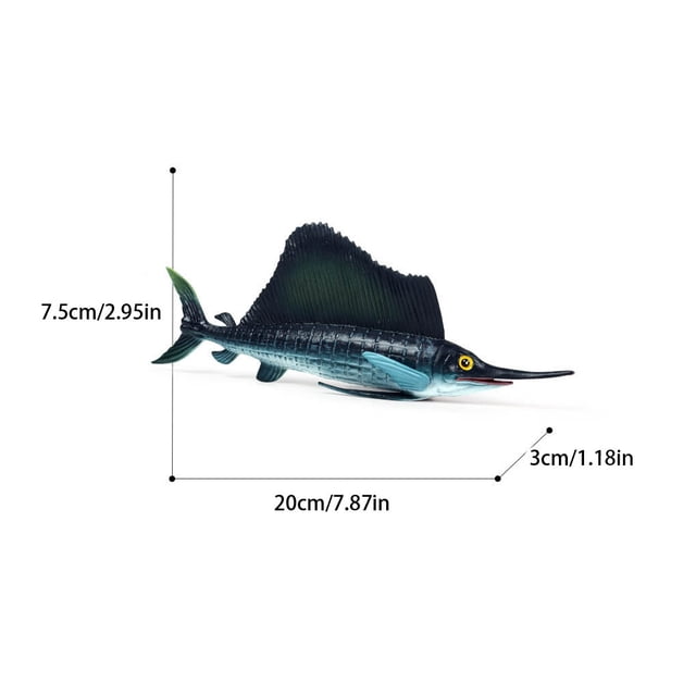 VONKY Simulation Marine et Animal Marin Durable Animal Marin Réaliste Requin Voilier
