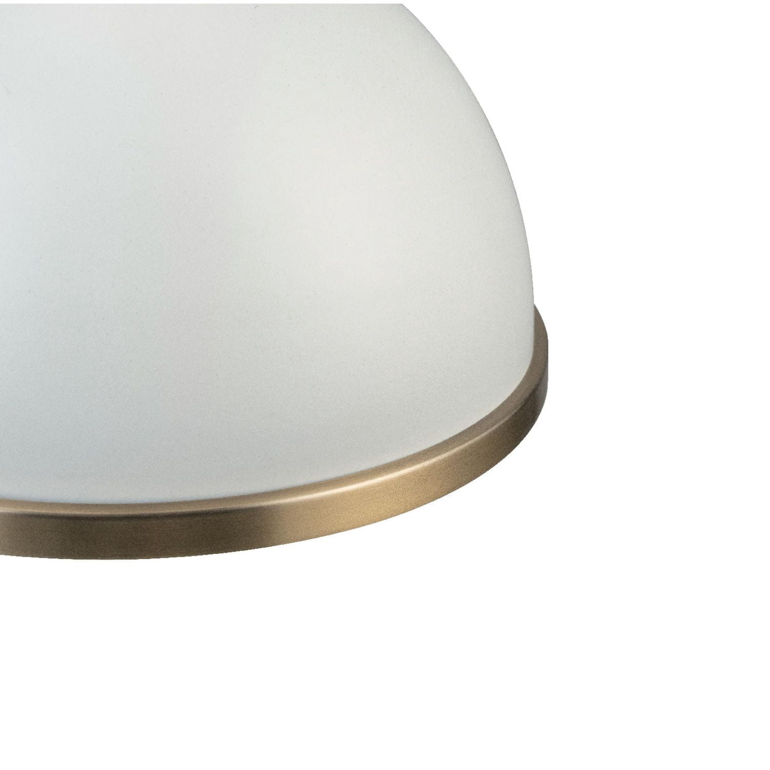 Globe Electric Luminaire suspendu à 1 ampoule Beckett, blanc mat, accents laiton mat