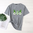 thumbnail image 2 of Pxiakgy Solde de Liquidation! T-Shirt de la Saint-Patrick pour Femmes Gnomes Mignons T-Shirt Imprimé Trèfle Manches Courtes T-Shirts Graphiques Hauts Femmes Manches Courtes Col Rond Mode Décontractée Gris 4TG, 2 of 4