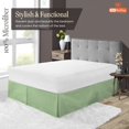 thumbnail image 3 of SGI Bedding 11 Inch Pleated Bed Skirt | Microfiber Bed Skirt | Fade Resistant, Wrinkle Free, Anti-static, Decorative, Extra Storage Space, Clutter-Free | Queen, Moss, 3 of 5