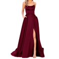 thumbnail image 1 of Ketyyh-chn99 Robes de Soirée pour Femmes Robe d'Été Col en V Unie Robe de Fête Formelle Évasée Élégante Robe Florale Invitée de Mariage Rouge,m, 1 of 5