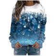 thumbnail image 2 of Babysbule Liquidation Hauts de Noël pour Femmes Mode Hauts à Imprimé pour Femmes Chandail à Col Rond Manches Longues Blouse Confortable Chandail, 2 of 6