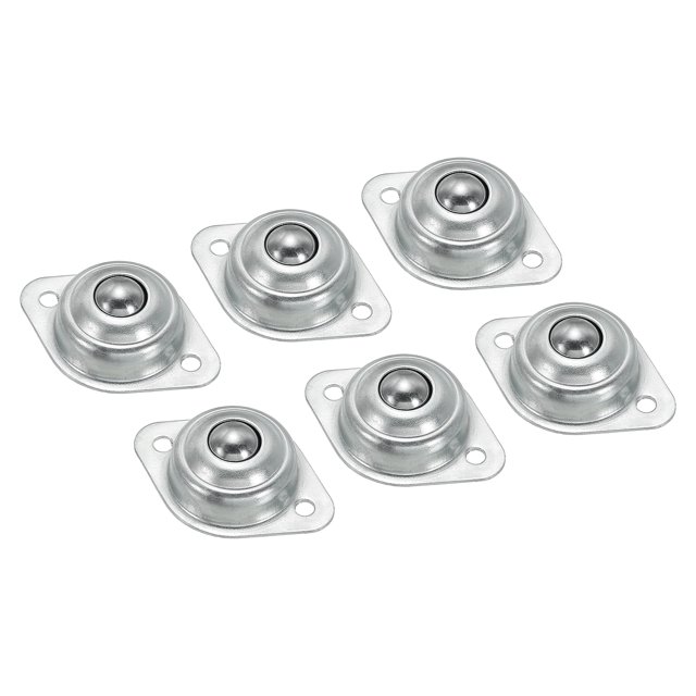 Unique Bargains Roller Ball Transfer Bearing 1/2' Load 15lbs Flange Mounted Carbon Steel Rotation Caster Unit, 6 Pack