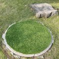 thumbnail image 3 of Green Artificial Grass Rug for Home Use Lightweight Plastic Material Adds Natural Decor Touch 12.5 Inches Diameter, 3 of 8