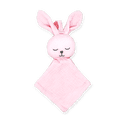 thumbnail image 1 of Pink Bunny Muslin Security Pacifier Holder, 1 of 2