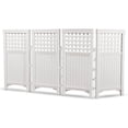 thumbnail image 4 of Suncast FS4423D Clôture de Patio Extérieur à 4 Panneaux avec Écran, Clôture de Porte, Blanc, 4 of 5