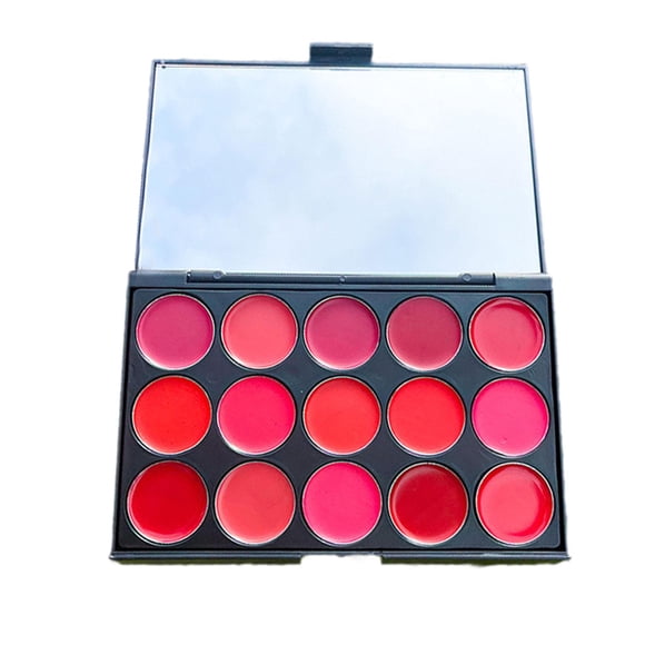 Tachiuwa 15 Colors Lip Palette Moistening Makeup Set Palette for Bar Wedding Beginner