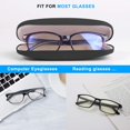 thumbnail image 3 of LAICAIW Eyeglass Case, Hard Shell Glasses Case Neutral Flip Glasses Case With Cloth, 3 of 6