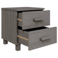 thumbnail image 3 of vidaXL Table de Chevet HAMAR Gris Clair 40x35x44.5 cm Pin Massif, 3 of 5