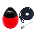 thumbnail image 1 of jinwen Boat Ball Dock Round with Inflatable Pin and Rope Protection Mooring Buoy Anchor Red with Black Rope, 1 of 9