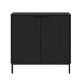 thumbnail image 3 of Nexera Slim 2-Door Storage Accent Cabinet, Black, 3 of 9