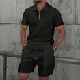 thumbnail image 1 of NTACZA Shirt And Shorts Set Mens Short Sleeve Tracksuits Quarter Zip Athletic Men's Sweatsuits S, 1 of 5