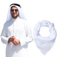 thumbnail image 3 of White Heardband Men's Muslim Fashion Scarf Textile Craft Wrap Turban, 3 of 3