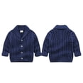 thumbnail image 1 of Posijego Cardigans for Baby Boys Cable Knit Open Front Sweater Toddler Little Boys Button up Cardigan Jacket, 1 of 3