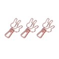 thumbnail image 1 of Clips de Reliure Creux, Légers 100 Pcs Mignons Lapins Pinces Fortes pour Notes Noir, Bleu, Or Rose, 1 of 8