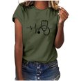 thumbnail image 1 of T-shirt Blouse Décontractée pour Femmes à Manches Courtes Imprimée pour la Journée des Infirmières, 1 of 8
