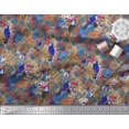 thumbnail image 2 of Soimoi Poly Georgette Fabric Leaves & Toucan Bird Print Fabric by Yard 52 Inch Wide, 2 of 3