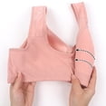 thumbnail image 4 of Kcodviy Womens No Steel Ring Women Bras Plus Size Pack Front Close Bra T Womens Bras No Underwire No Padding Back Plus Size Seamless Womens Bras Comfortable Front Closure Unlined Bra for Large Bust, 4 of 8
