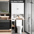 AKDSteel Over The Toilet Storage Cabinet With Dual Barn Doors And ...