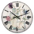 thumbnail image 1 of Designart 'Blossoms on Birch Cottage Bouquet II' Farmhouse wall clock, 1 of 4