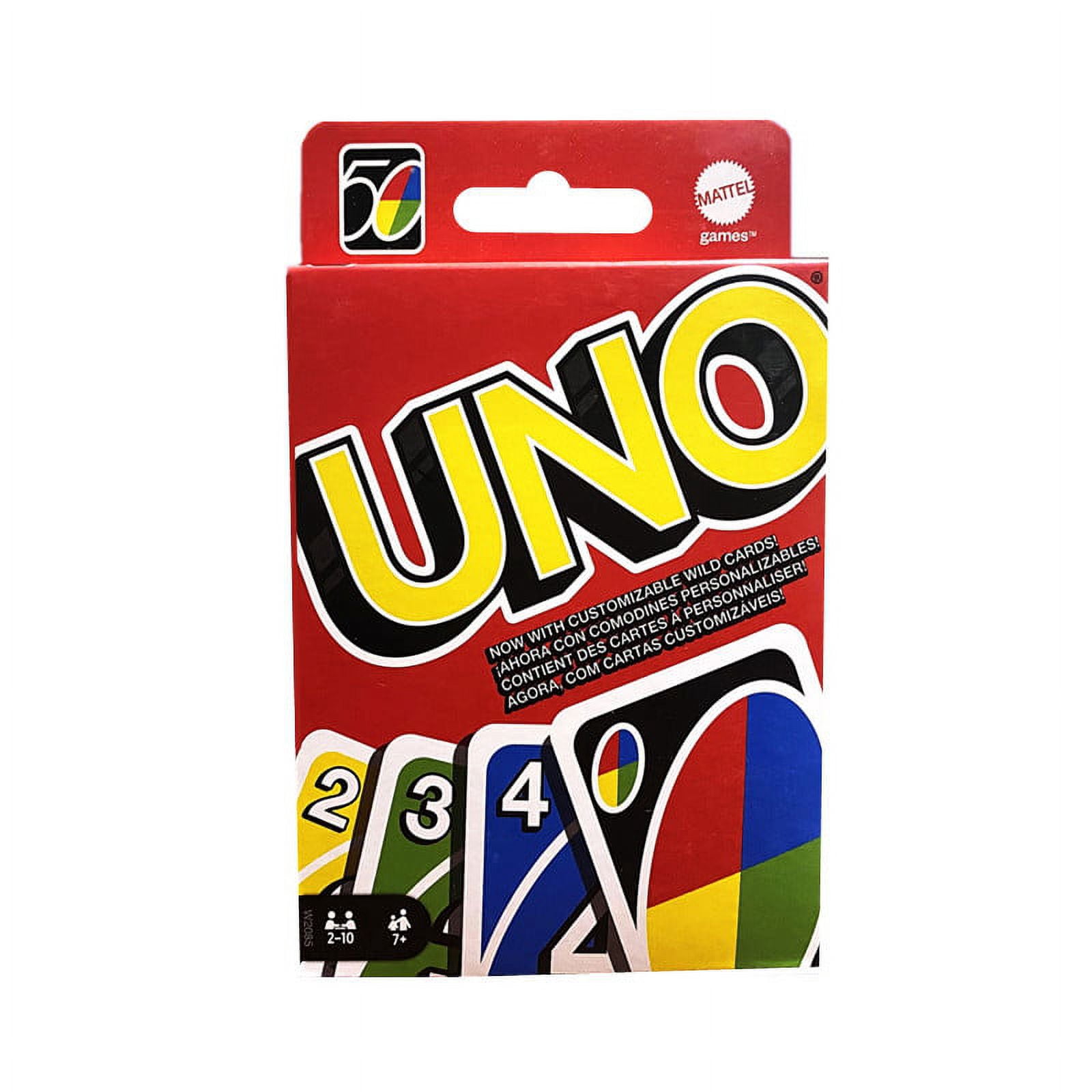 UNO Family Card Game, 112 Cards in a Sturdy Storage Jar, Travel-Friendly, Great Gift for Kids Ages 7 and Up