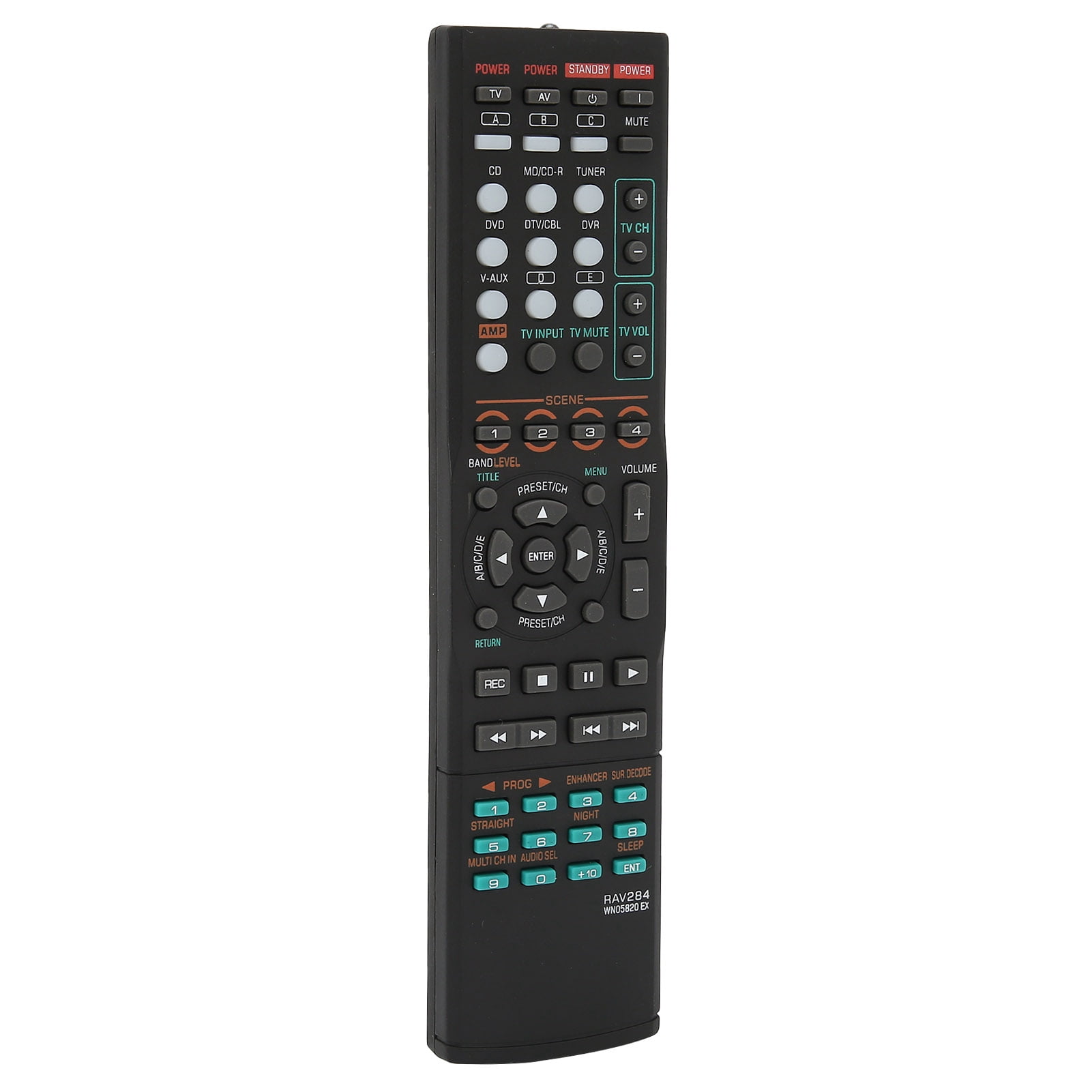 Remote Control, Durable AV Receiver Accessory Safe ABS For RAV284 WN05820EX RX-V363 RX-V363-B RX-V365