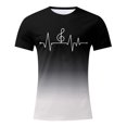thumbnail image 1 of LUOGENLI T-shirts pour Homme pour Hommes T-Shirt à Imprimé Numérique Col Rond Manches Courtes T-Shirt T-shirts pour Homme T-Shirt Graphique Fête de la Saint-Patrick T-shirts pour Hommes T-shirts Graphiques Drôle Saint-Valentin Gris Clair P, 1 of 1