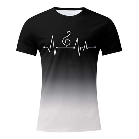 LUOGENLI T-shirts pour Homme pour Hommes T-Shirt à Imprimé Numérique Col Rond Manches Courtes T-Shirt T-shirts pour Homme T-Shirt Graphique Fête de la Saint-Patrick T-shirts pour Hommes T-shirts Graphiques Drôle Saint-Valentin Gris Clair P