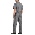 thumbnail image 2 of TOPTIE Combinaison de Travail à Manches Courtes pour Hommes, Légère, avec Fermeture Éclair à l'Avant, Taille Élastique, 2 of 7