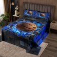 thumbnail image 2 of Erosebridal Basketball Coverlet Set Twin, Ball Sports Bedding Set, Geometric Room Decor, 2-piece, 2 of 5
