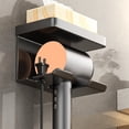 thumbnail image 4 of Wall Mounted Suction Cup Hair Dryer Storage Rack Non Perforated Bathroom Hair Dryer Holders, 4 of 6