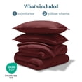 thumbnail image 4 of Bare Home Down Alternative Comforter Set - 3-Pieces - All Seasons - King, Heather Rose, 4 of 5