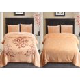 thumbnail image 3 of JML Thick Warm Winter Fleece Blanket For King Bed 2 Ply Reversible Soft Raschel Blanket,87"x94",10.5lb, Beige Floral, 3 of 8