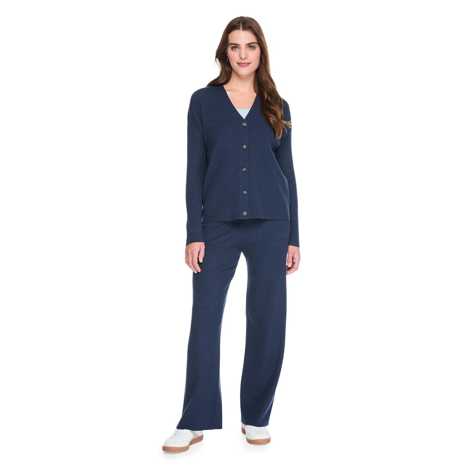 Pantalon de survêtement côtelé à jambe large George pour femmes