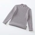 thumbnail image 2 of LOVZFMLL Girl's Sweater, Turtleneck Ribbed Pullover Solid Color, Casual Essential Stretchy Layering Top Fall Clothes Warm Winter Tops Kid Girls Clothes for 6 Years, 2 of 3