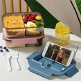 thumbnail image 4 of Uuiauoio Boîte à Lunch Compartimentée Isolée avec Conception Étanche, Contenant Bento Compatible Micro-Ondes pour le Bureau et l'École, Préparation de Repas Portable avec Couverts Inclus pour Adultes, 4 of 8