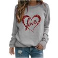 thumbnail image 2 of Meichang Hauts à Manches Longues pour Femmes Printemps Valentines Day Shirts Mignons Imprimé Cœur Col Rond T-Shirts de Printemps, 2 of 3