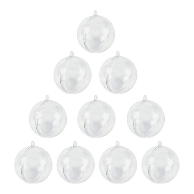 50 PCS 4cm Transparent Fillable Balls Clear Fillable Ornaments Balls Christmas Tree Home Decoration