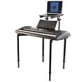 thumbnail image 1 of Double Piano Keyboard & Laptop Stand by GRIFFIN | 2 Tier/Dual Portable Studio Mixer Rack for Turntables, DJ Coffins, Speakers, Digital Audio Gear & Mu, 1 of 5