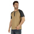 thumbnail image 3 of Inkmeso T-Shirts Classiques Henley à Manches Raglan Courtes en Coton Légers Unis pour Hommes, 3 of 7