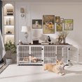thumbnail image 5 of Wisfor Cage/chenil pour Chien Robuste Blanc de 36 Pouces, Meuble Télé, Table d'Appoint en Bois, Meuble, 5 of 5