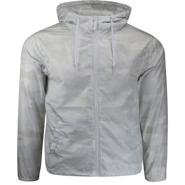 ShirtBANC Men‘s Windbreaker Jacket Hooded Lightweight Water Resistant Raincoat