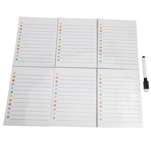 Stickers de tableau d'effacement sec, Réutilisable Organisateur Tableau blanc Érasable Liste des horaires Super collant pour la cuisine
