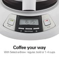 thumbnail image 4 of Hamilton Beach 12 Cup Programmable Drip Coffee Maker Machine, Regular & Bold Brew Options, Auto Pause and Pour, Glass Carafe, White (46294J), 4 of 9