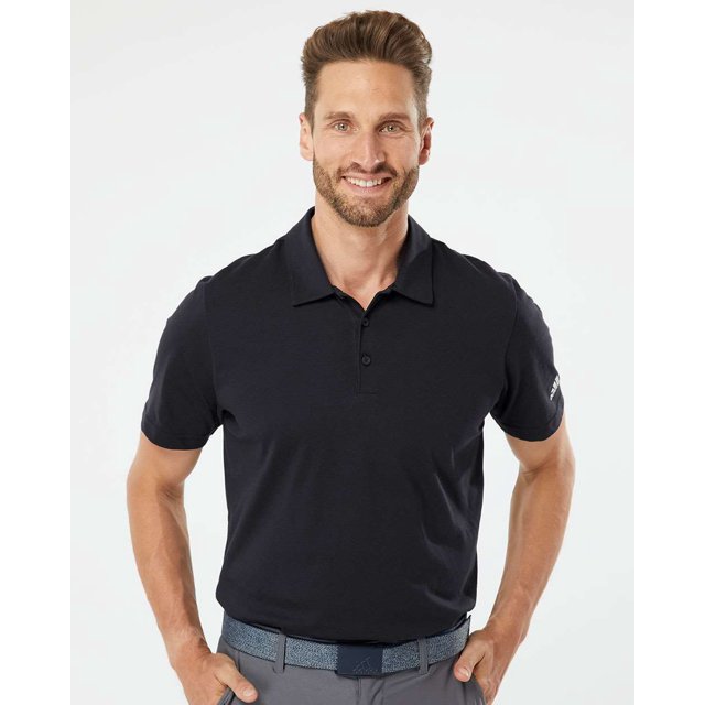 Adidas Mens Cotton Blend Polo, S, Black
