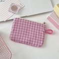 thumbnail image 4 of EGNMCR Closet Organizers and Storage, Woolen Knitted Bag Striped Color-blocked Cosmetic Bag Pattern Cosmetic Bag Portable Cosmetic Bag Ins-style Pencil Case Polyester makeup pouch, 4 of 6