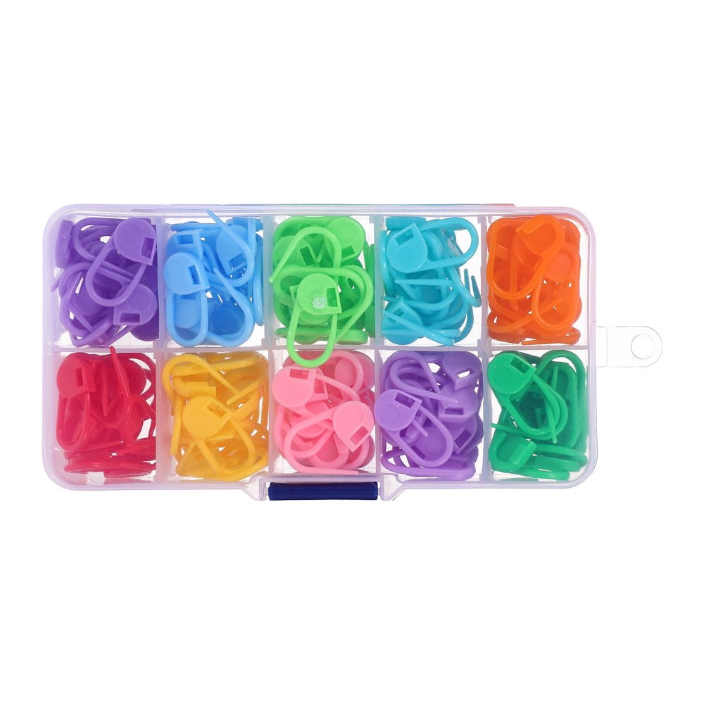 HLONK 150pcs Knitting Crochet Locking Stitch Markers Stitch Needle Clip Counter
