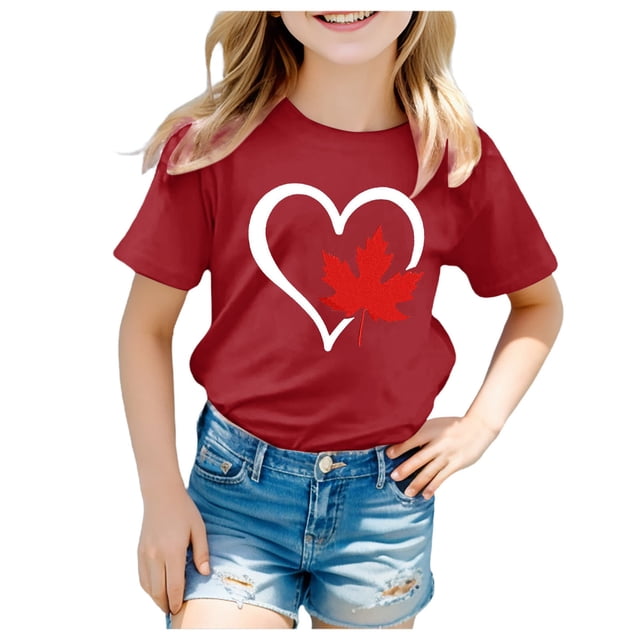 WEAIXIMIUNG Chemises pour Adolescentes Tendance Manches Courtes T-Shirt Col Rond Été Coupe Décontractée Basique